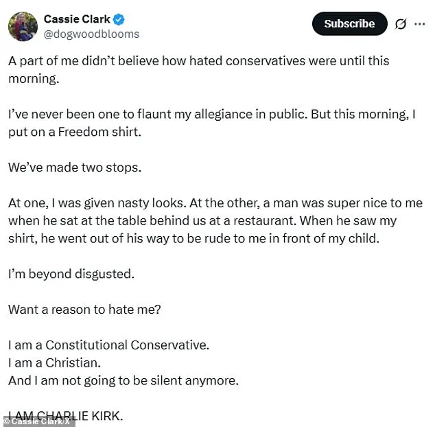 North Carolina Influencer Faces Public Harassment Over Charlie Kirk Shirt, Sparks Debate on Political Engagement