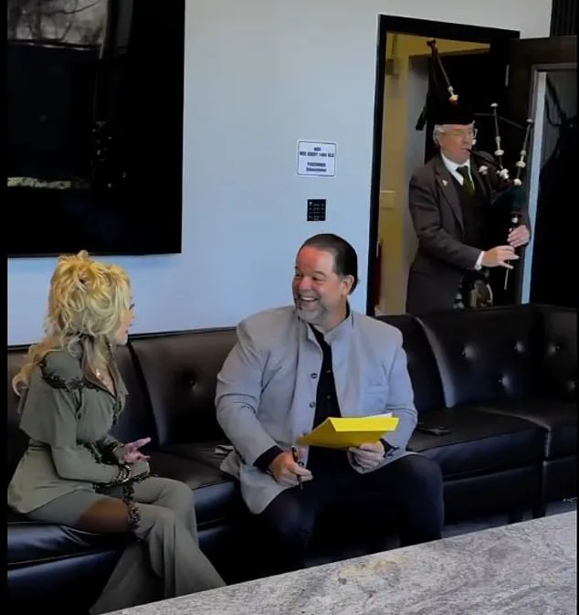 Dolly Parton Celebrates 80th Birthday with Surprise Scottish Bagpiper Pat Darcy at Private Event