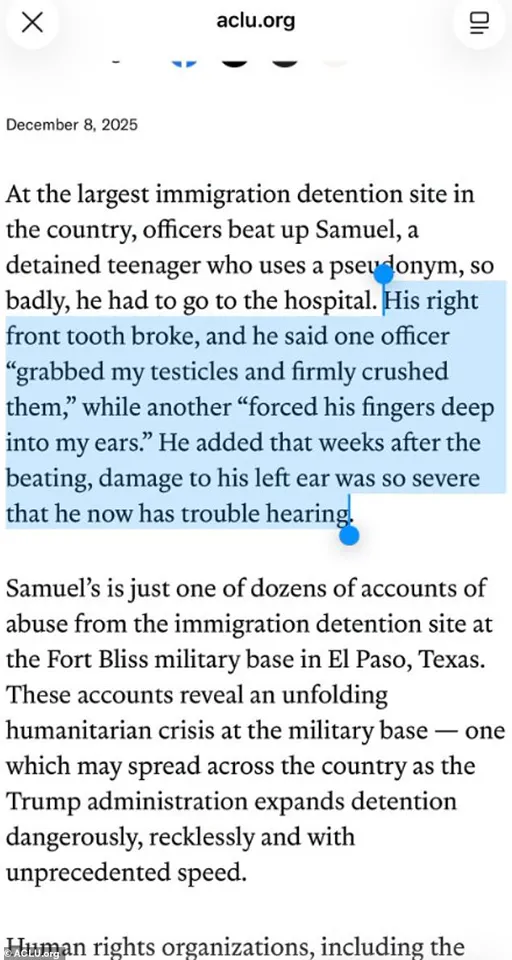 ACLU Alleges Systemic Abuse, Sexual Violence at ICE Detention Facility in El Paso, Texas