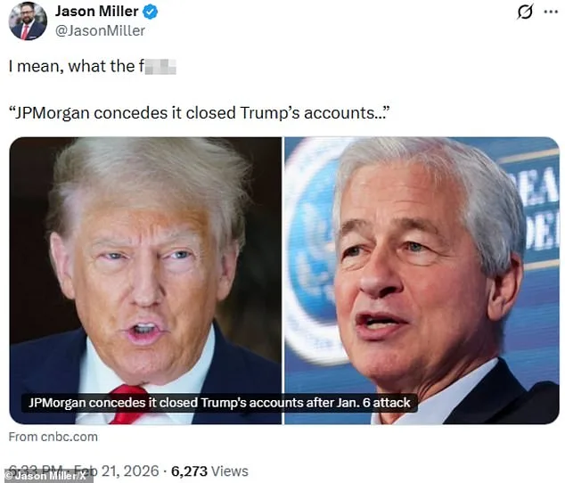 JPMorgan Chase Faces $5 Billion Lawsuit Over Closing Trump's Accounts Post-January 6 Capitol Attack