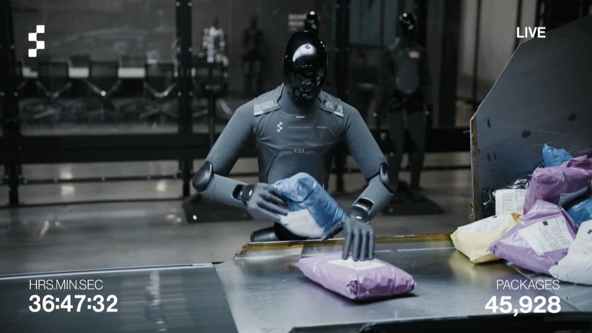 Figure AI robots sort 28,000 packages autonomously in 24-hour test